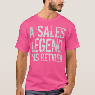 Een verkoper heeft de salesman-pensioenrechten in t-shirt