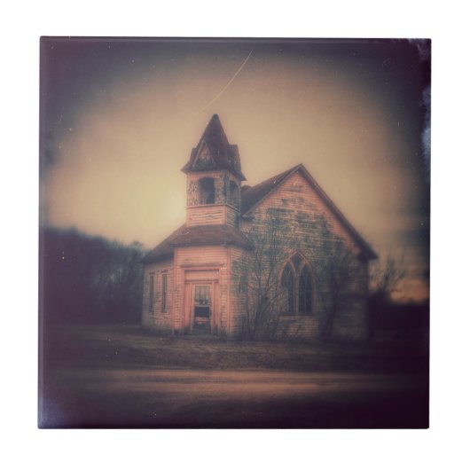 Een verlaten kerk tegeltje (Voorkant)