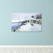 Een verlaten manorhuis canvas afdruk (Insitu (Houten vloer))