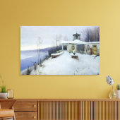 Een verlaten manorhuis canvas afdruk (Insitu (Woonkamer))