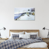 Een verlaten manorhuis canvas afdruk (Insitu (Slaapkamer))