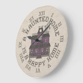 Een verlaten thuis is een gelukkig thuis grote klok (Hoek)