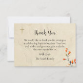 Een verlicht leven orthodox Christelijk doopsel Bedankkaart (Voorkant)