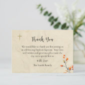 Een verlicht leven orthodox Christelijk doopsel Bedankkaart (Staand voorkant)