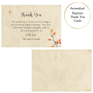 Een verlicht leven orthodox Christelijk doopsel Bedankkaart