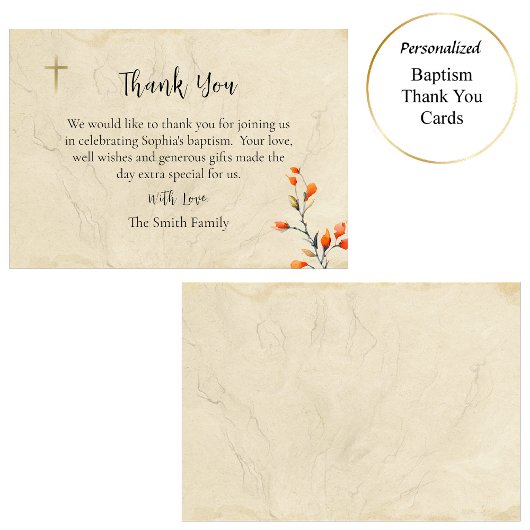 Een verlicht leven orthodox Christelijk doopsel Bedankkaart