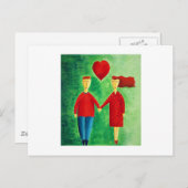 Een verliefd stel briefkaart (Voorkant / Achterkant)