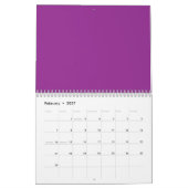 Een verloopachtergrond die tinten roze en kalender (Feb 2027)