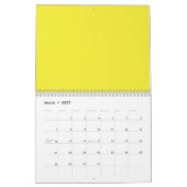 Een verloopmenging van geel naar sinaasappel, crea kalender (Mar 2027)