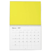 Een verloopmenging van geel naar sinaasappel, crea kalender (Feb 2027)