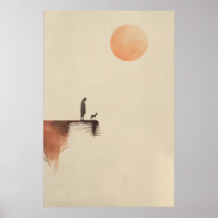 Eén Verloren Schaap Minimalistische Watercolor Chr Poster