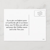 Een Verlosser is geboren als kerstversiering Feestdagenkaart (Achterkant)