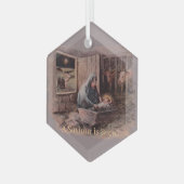 Een Verlosser is Geboren Kerst Ornament (Voorkant links)