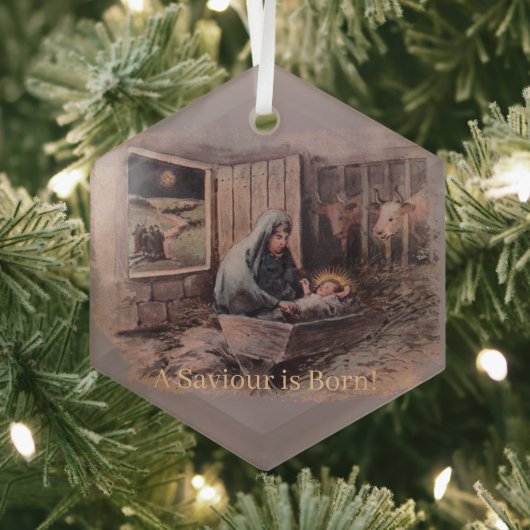 Een Verlosser is Geboren Kerst Ornament (Insitu)
