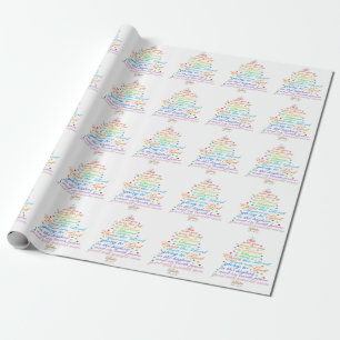 Een Verlosser is Geboren Lukas 2-11 Kerstboom inpa Cadeaupapier