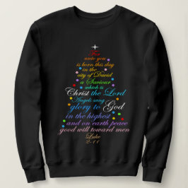 Een Verlosser is Geboren Lukas 2-11 Kerstboom T-sh Trui