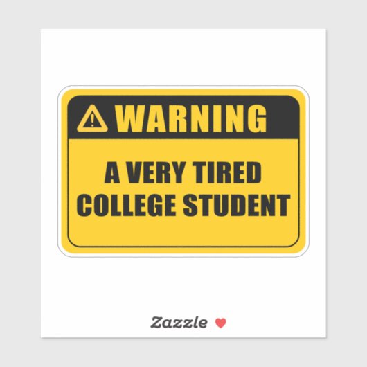 Een vermoeide student sticker (Vel)