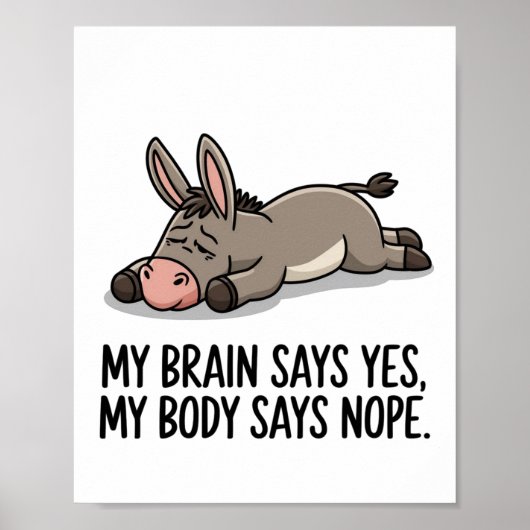 Een vermoeide uitdrukking poster (Voorkant)