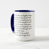 Een vermoeide wereld verheugt zich - Koffie Mok (Voorkant links)