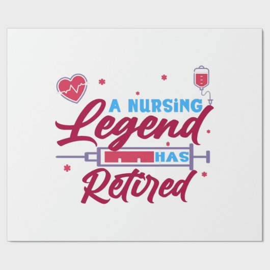 Een verpleegkundige legende is in ruste cadeaupapier (Vlak)