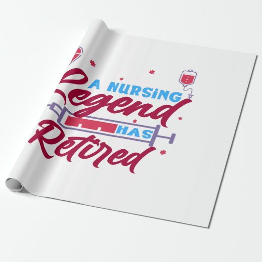 Een verpleegkundige legende is in ruste cadeaupapier (Uitgerold)