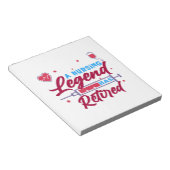 Een verpleegkundige legende is in ruste notitieblok (Schuin)