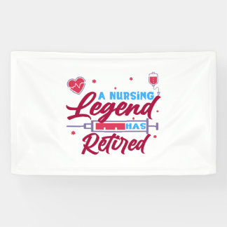 Een verpleegkundige legende is in ruste spandoek