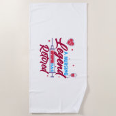 Een verpleegkundige legende is in ruste strandlaken (Voorkant)