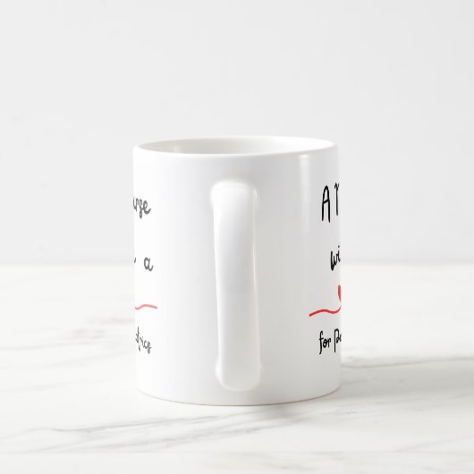 Een verpleegkundige met een hart voor kindergenees koffiemok (Handvat)