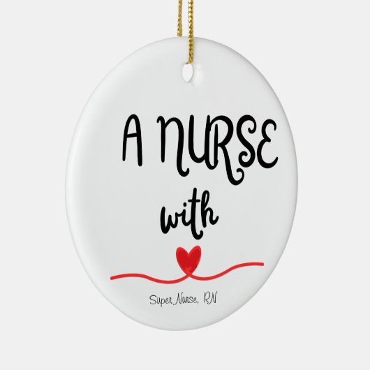 Een verpleegkundige met hart keramische cirkel Orn Keramisch Ornament (Rechts)