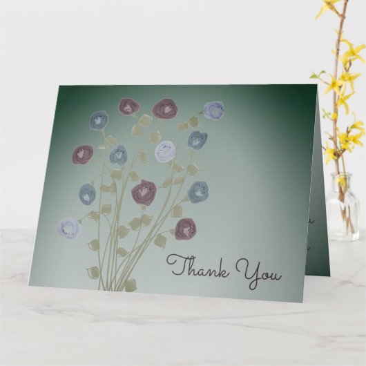 Een verpleegster bedankt kaart (Gele Bloem)