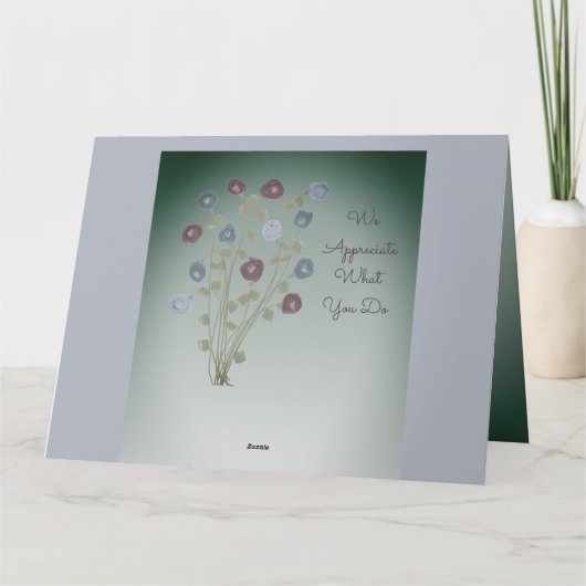 Een verpleegster bedankt kaart (Achterkant)