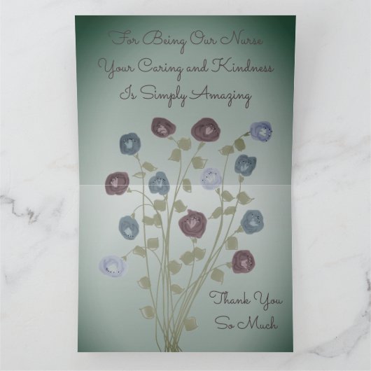 Een verpleegster bedankt kaart (Binnen)