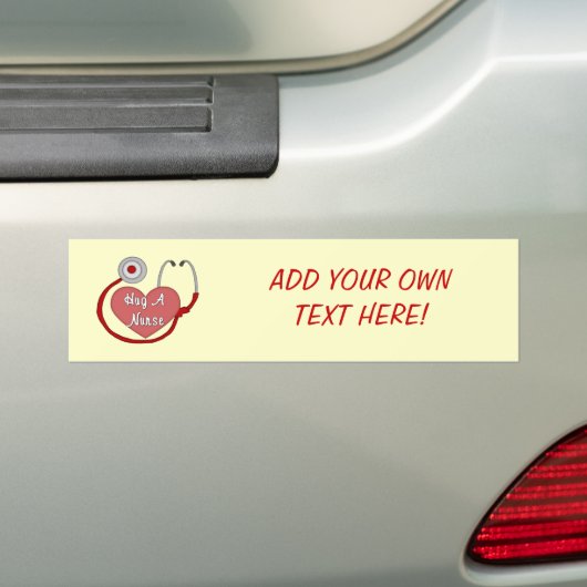 Een verpleegster. bumpersticker (Op auto)