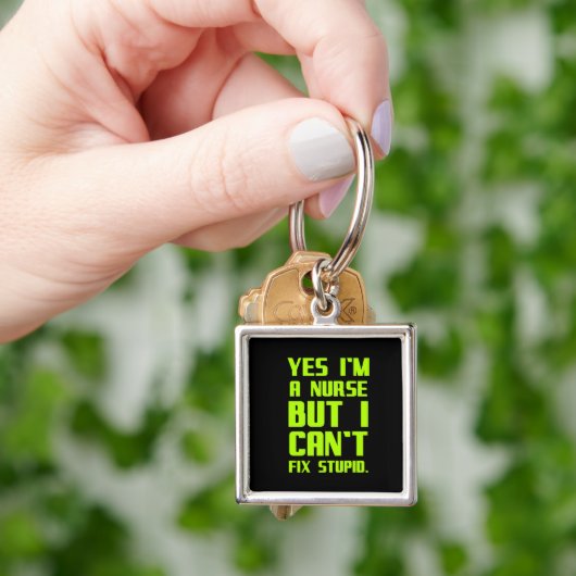 Een verpleegster kan geen stomme grappige cadeautj sleutelhanger (Hand)