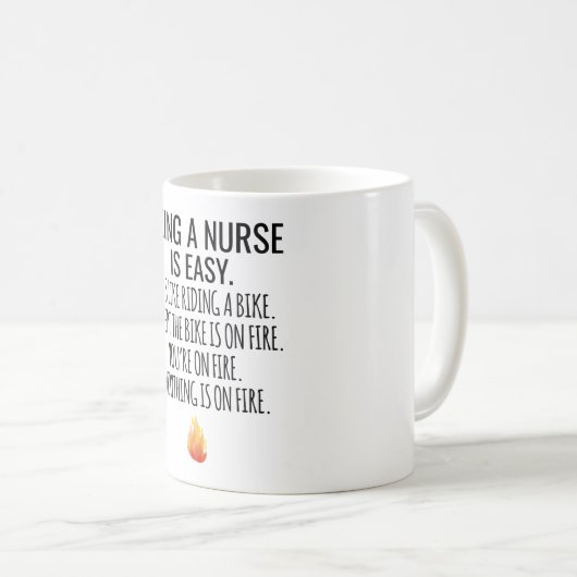 Een verpleegster zijn is makkelijk, het is als een koffiemok (Voorkant rechts)
