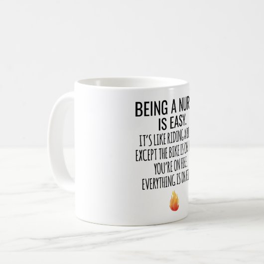 Een verpleegster zijn is makkelijk, het is als een koffiemok (Voorkant links)