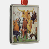 Een verrassende vreemdeling metalen ornament (Rechts)