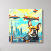 EEN VERRE MORGEN - FRANSE BULLDOG 3 CANVAS AFDRUK (Voorkant)