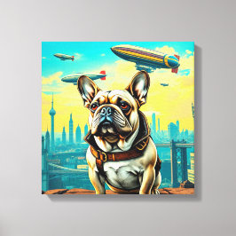 EEN VERRE MORGEN-FRANSE BULLDOG CANVAS AFDRUK