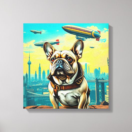 EEN VERRE MORGEN-FRANSE BULLDOG CANVAS AFDRUK (Voorkant)