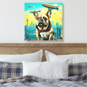 EEN VERRE MORGEN-FRANSE BULLDOG CANVAS AFDRUK (Insitu (Slaapkamer))