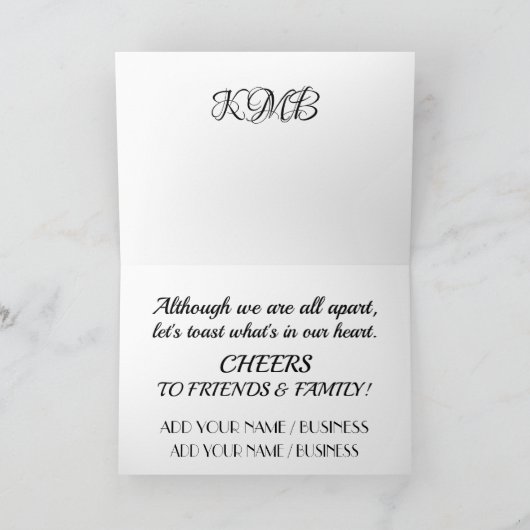 Een verre toast kaart (Binnen)