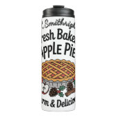 Een vers gebakken appeltaart ontwerp thermosbeker (Voorkant)