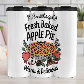 Een vers gebakken appeltaart ontwerp thermosbeker
