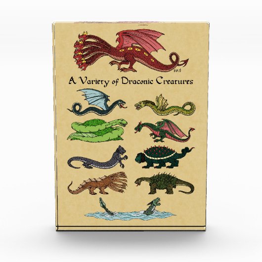 Een verscheidenheid aan draconische creaties fotoblokken (Voorkant)