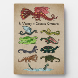 Een verscheidenheid aan draconische creaties fotoplaat