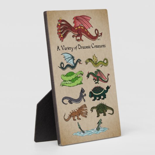 Een verscheidenheid aan draconische creaties fotoplaat (Zijkant)