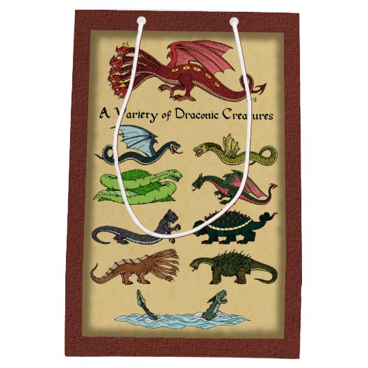 Een verscheidenheid aan draconische creaties medium cadeauzakje (Achterkant)