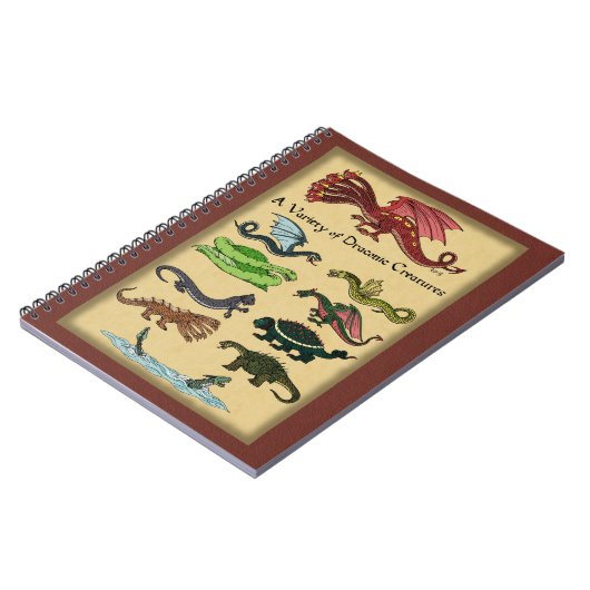 Een verscheidenheid aan draconische creaties notitieboek (Linkerzijde)